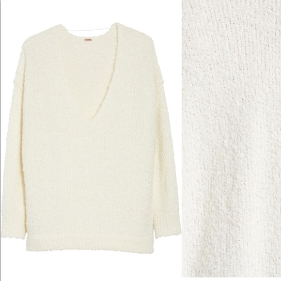 Free People Lofty Deep V Neck Sweater - Picture 2 of 11